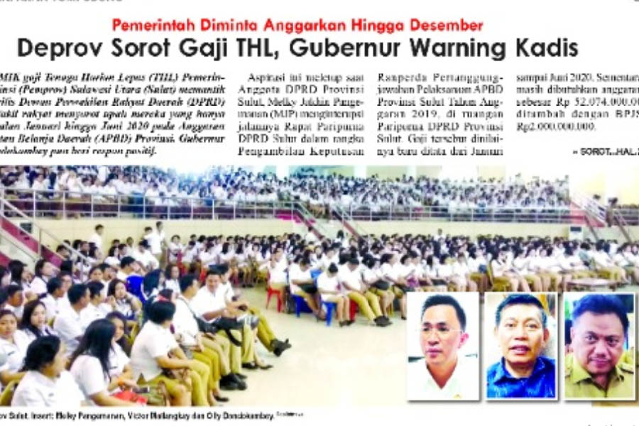 Deprov Sorot Gaji THL, Gubernur Warning Kadis