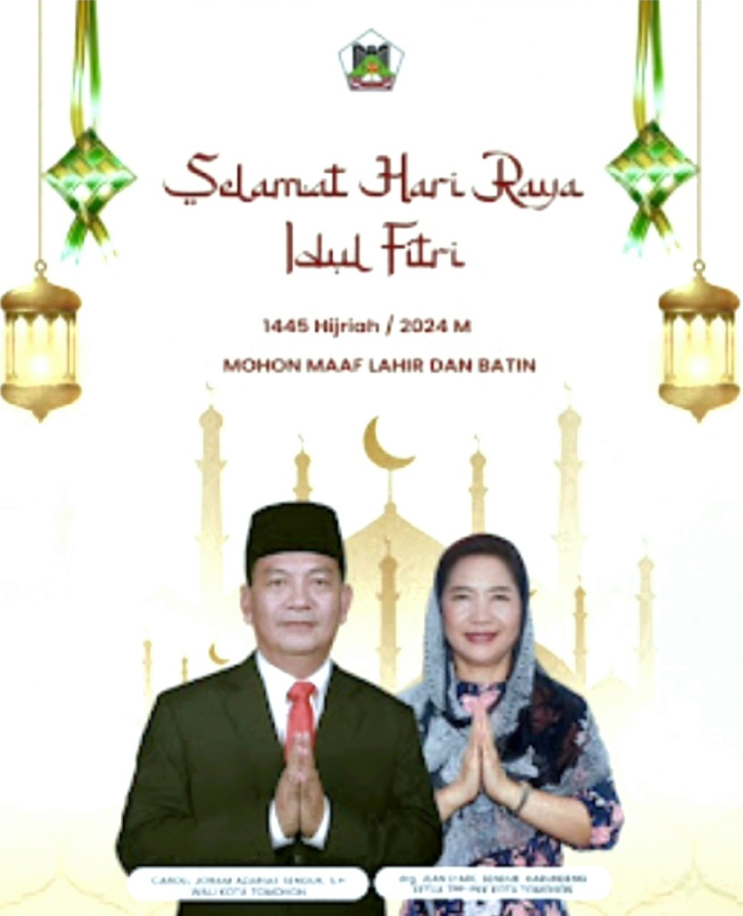 Selamat Idul Fitri, Walikota Caroll : Mari Jaga Persaudaraan dan Perdamaian