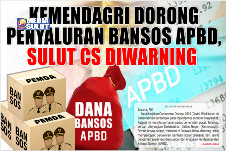 KEMENDAGRI DORONG PENYALURAN BANSOS APBD, SULUT CS DIWARNING