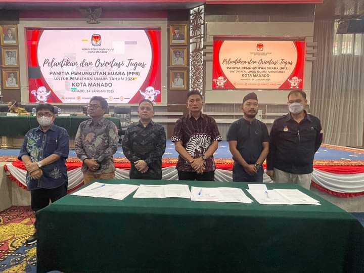 KPU Manado Lantik PPS, Wowor Ingatkan Loyalitas