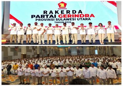Sufmi Dasco Bawa Pesan Prabowo di Rakerda Gerindra Sulutt dan Yulius Selvanus Minta Solid Sampai 2029