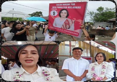 Sandra Veyla Tarandung Menang Telak dalam Pilhut Desa Pahaleten