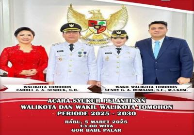Hari ini,Walikota dan Wakil Walikota Tomohon Gelar Syukuran Bersama Ribuan Warga