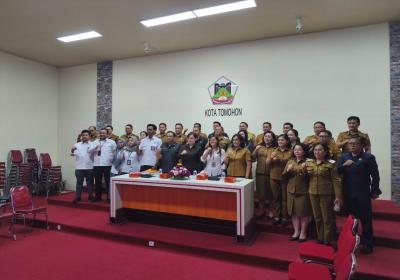 Wakil Wali Kota Tomohon Ikuti Exit Meeting Bersama Tim BPK RI di Ruang Rapat Comment Center