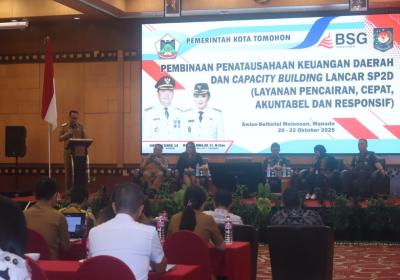 Wali Kota Tomohon Resmikan Inovasi LANCAR–SP2D dalam Pembinaan Keuangan Daerah