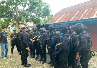 Brimob Sulut Amankan Konflik Tarkam di Wilayah Dumoga