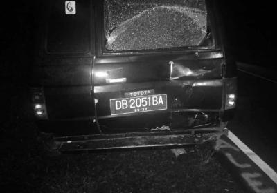 Supra Tabrak Kijang di Lelema, Warga Tumpaan Dilarikan ke Rumah Sakit