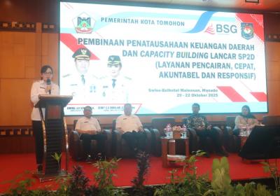 Wakil Wali Kota Tomohon Tutup Kegiatan Pembinaan Penatausahaan Keuangan dan Capacity Building Lancar SP2D