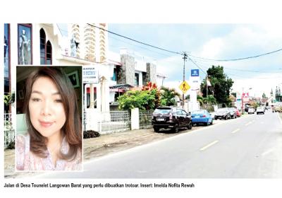 Warga Langowan Barat Desak Pembuatan Trotoar