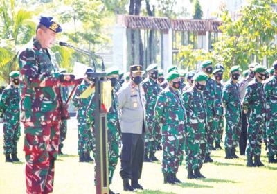 Perangi Covid-19, TNI dan Polri di Sulut Bersatu