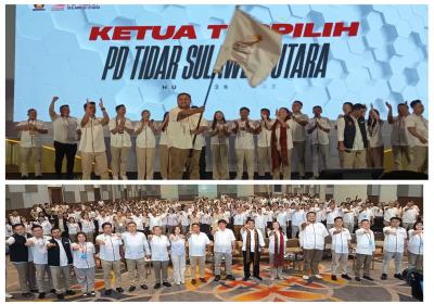 Rahayu S Djojohadikusumo Serahkan Pataka ke Ketua Tidar Sulut Standius Bara Prima, Sanjung Tommy Parasan dan Lantunkan Pantun 